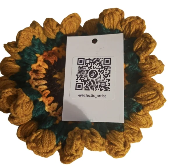 Hand Crafted 2pc Set Crochet Sunflower Coaster Home Decor Floral Retro Mug Rug - Picture 9 of 17